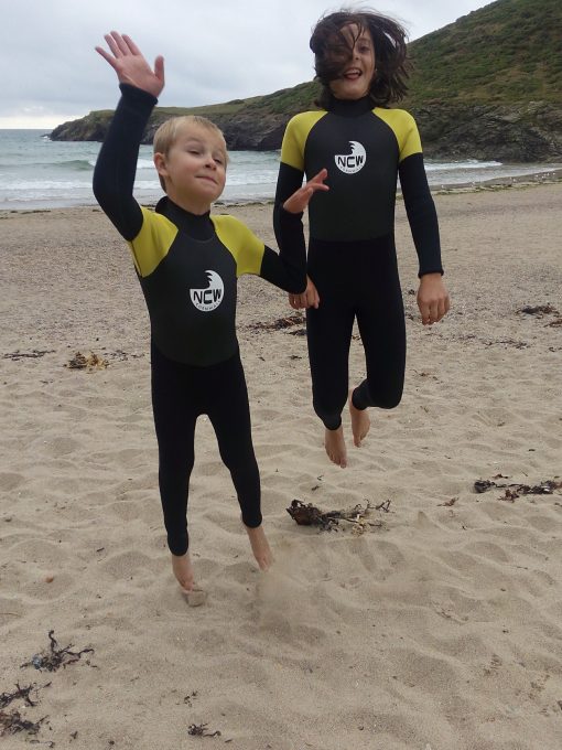 kids winter wetsuit with 5mm super stretch neoprene and gbs seams