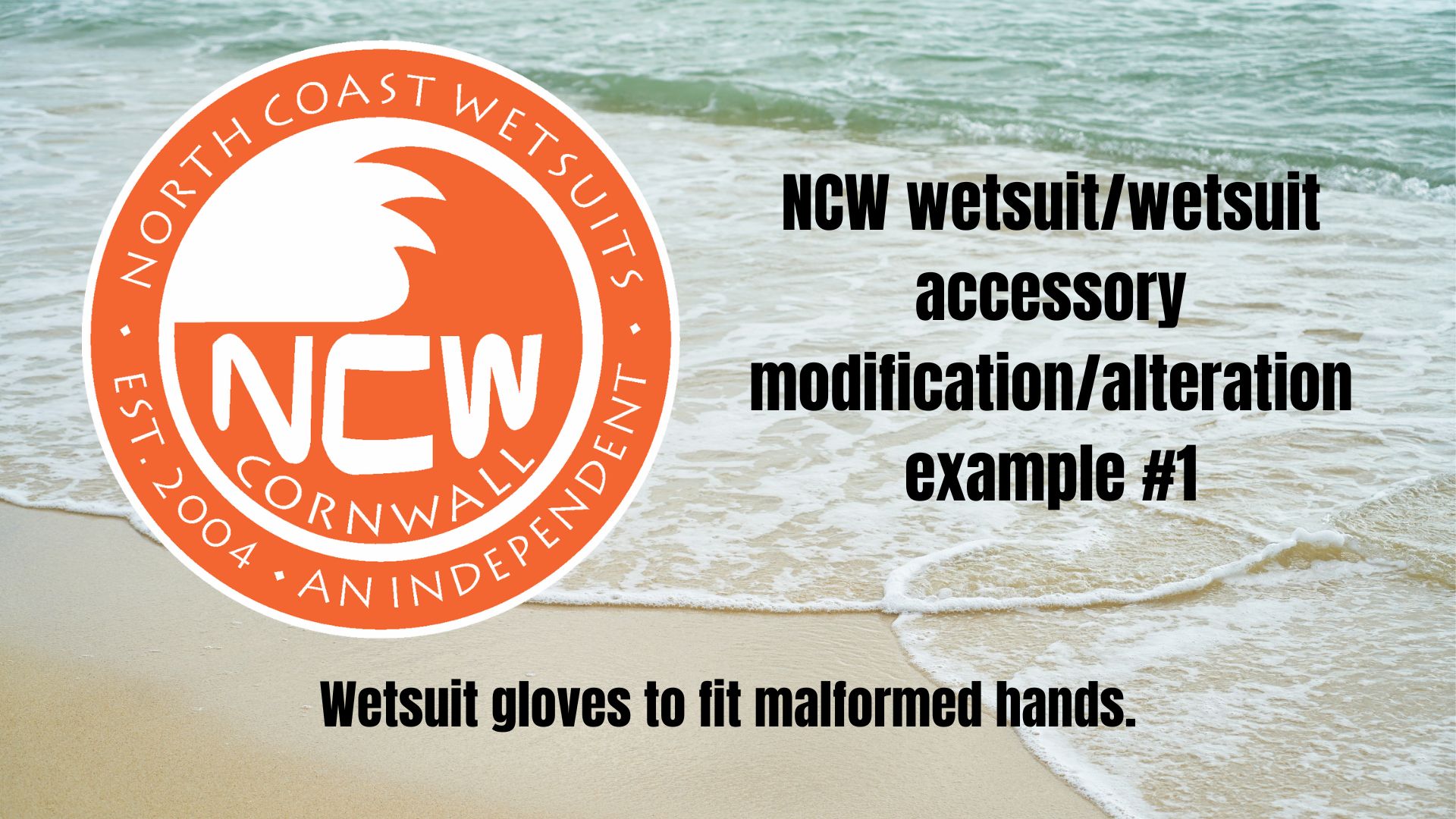 NCW wetsuit/wetsuit accessory modification/alteration example #1 - wetsuit  gloves.