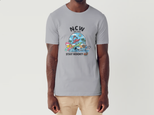 NCW Stay Kooky flamingo tee grey