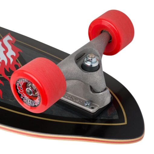 Santa Cruz Flamed Not a Dot CX surf skate complete 3