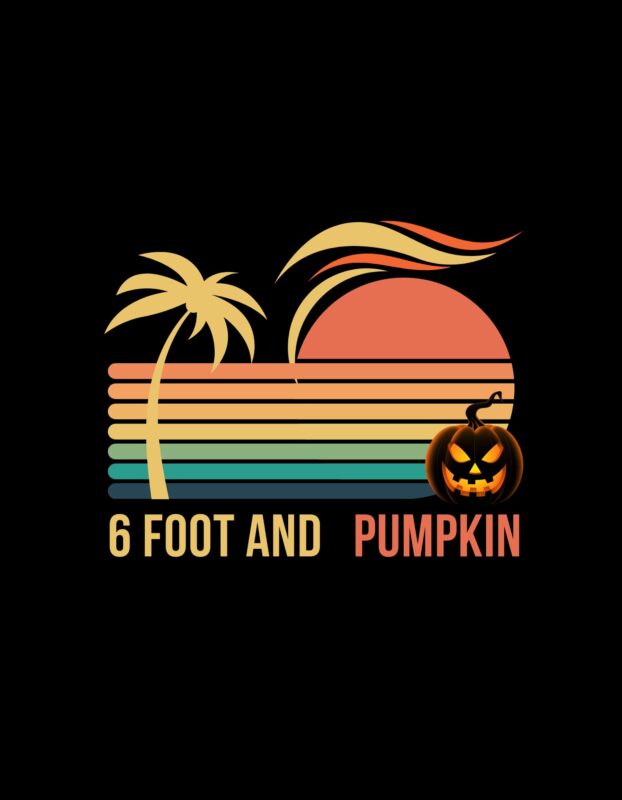 Six Foot and Pumpkin Sunset Lines tee